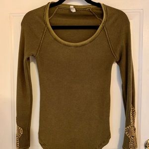 Free People thermal embroidered cuff